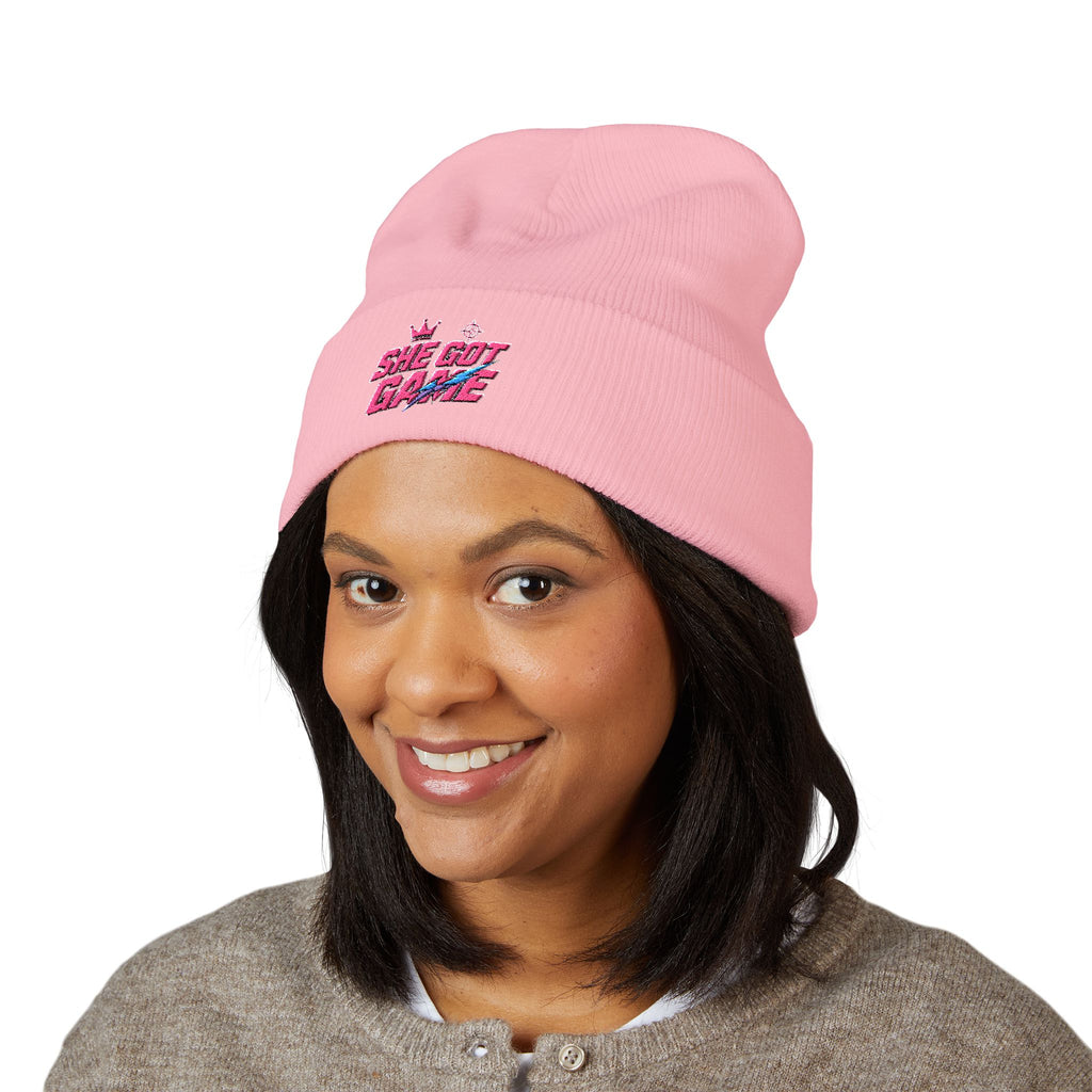 She Got Game Embroidered Beanie