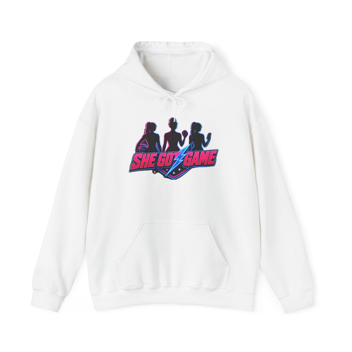 She Got Game Hoodie — Retro Neon Unisex Pullover