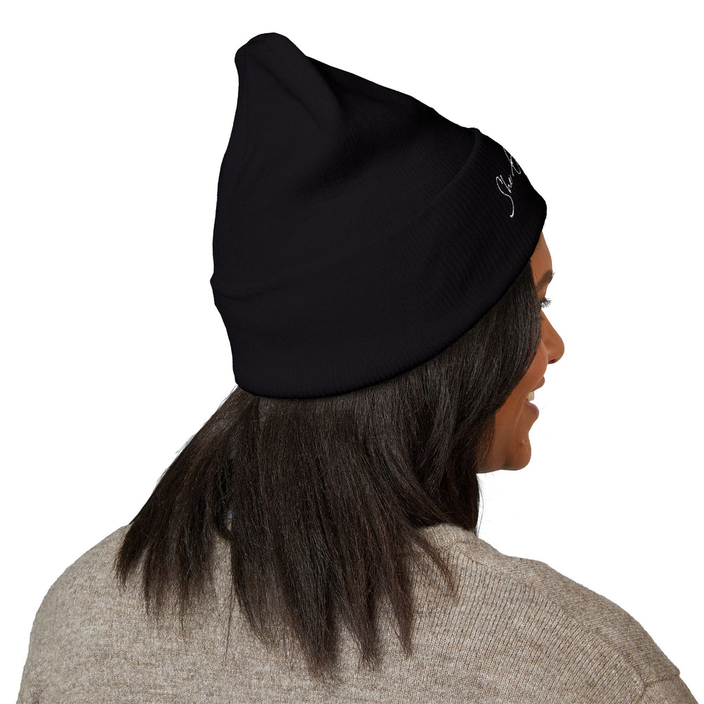 Embroidered 'She Got Game' Classic Cuffed Beanie — Cozy Winter Hat