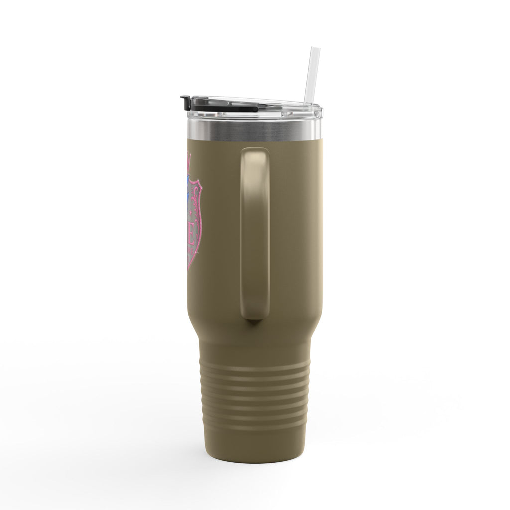 40oz Insulated Travel Mug — “She Got Game” Lightning Crest