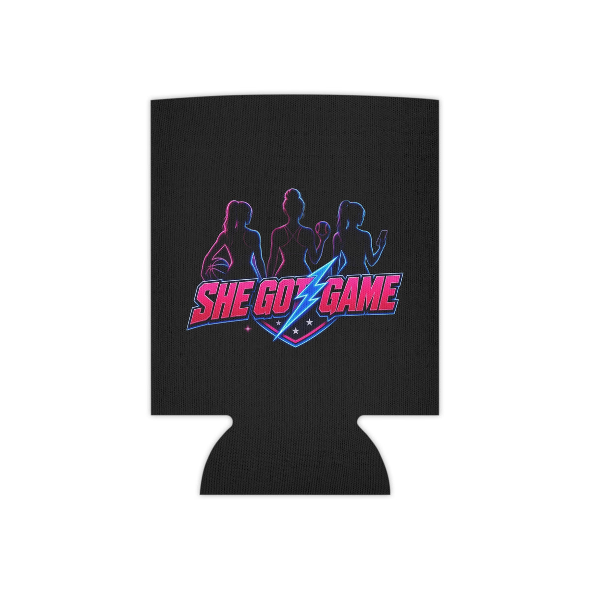 Can Cooler - "She Got Game" Retro Neon Sports Can Cooler