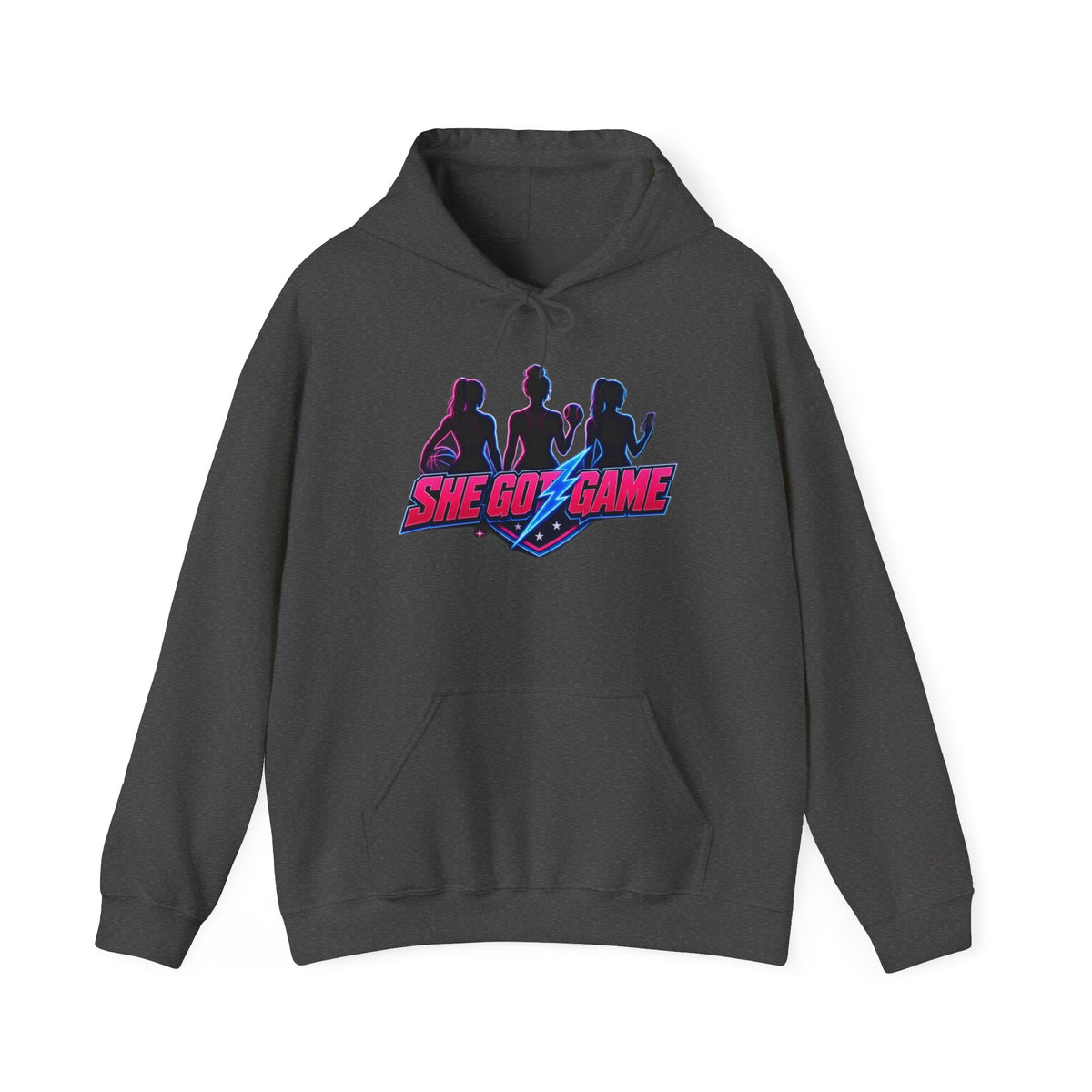 She Got Game Hoodie — Retro Neon Unisex Pullover
