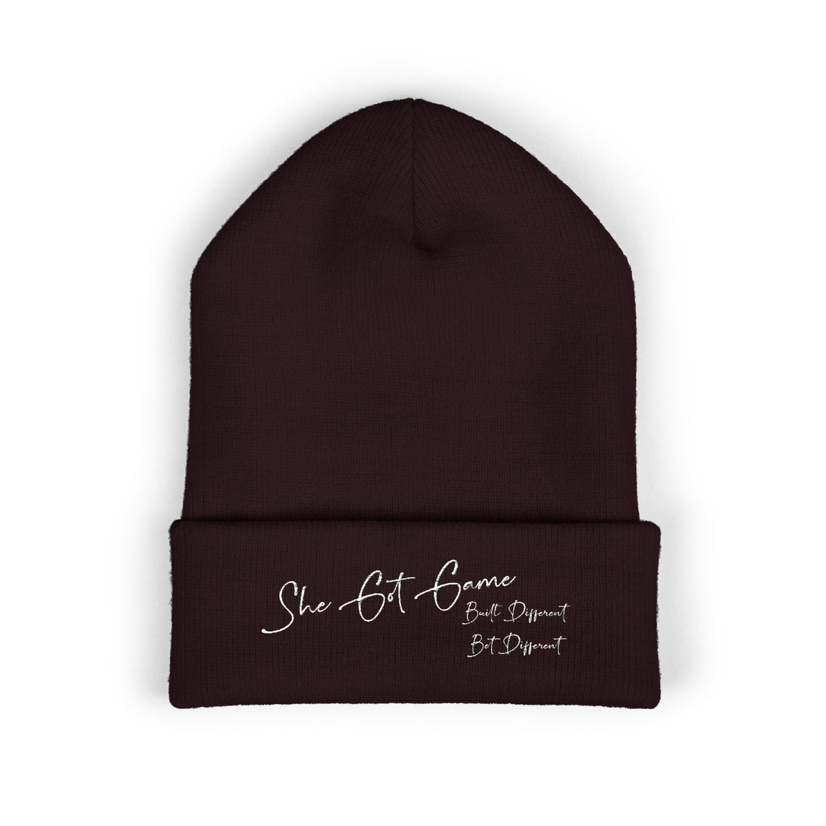 Embroidered 'She Got Game' Classic Cuffed Beanie — Cozy Winter Hat