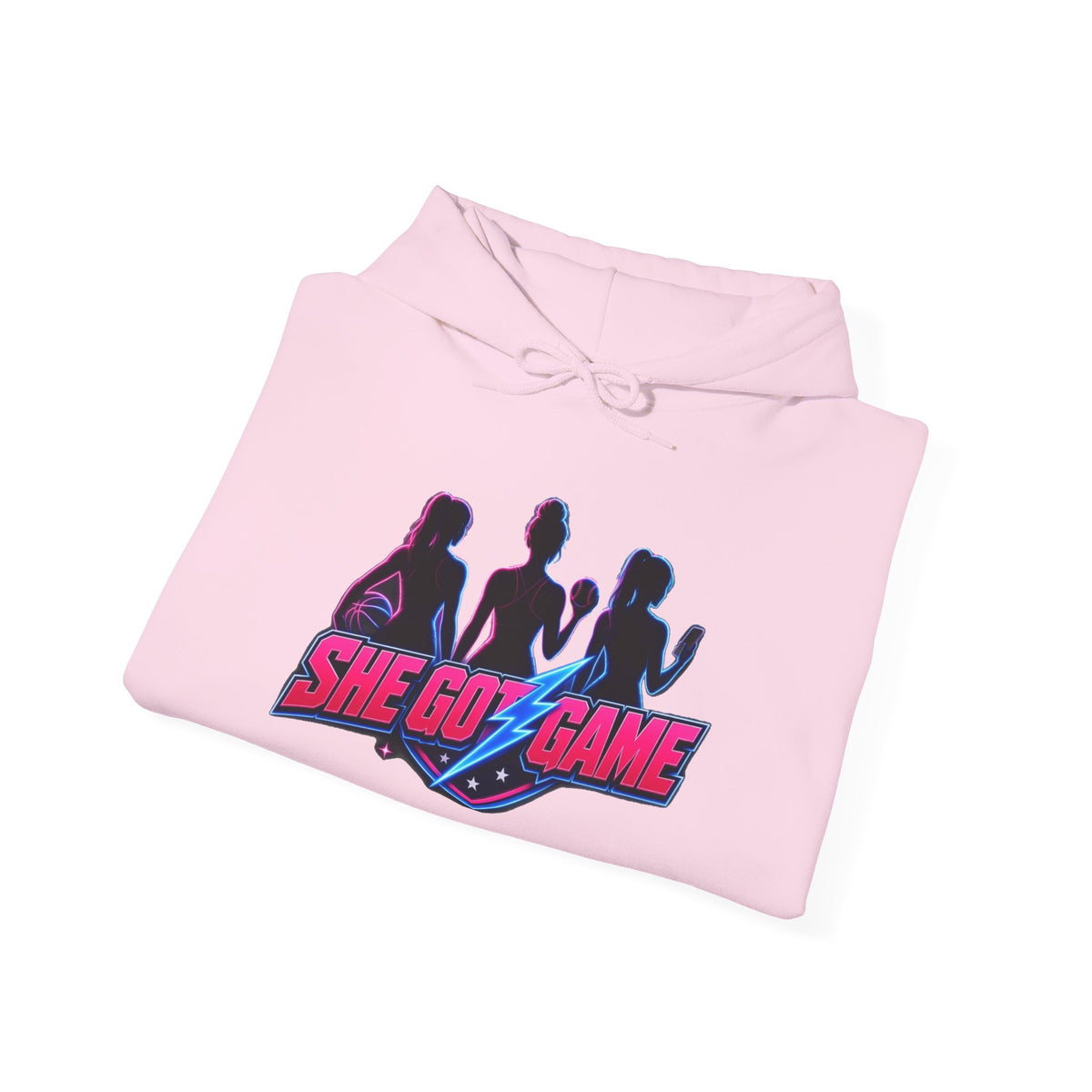 She Got Game Hoodie — Retro Neon Unisex Pullover