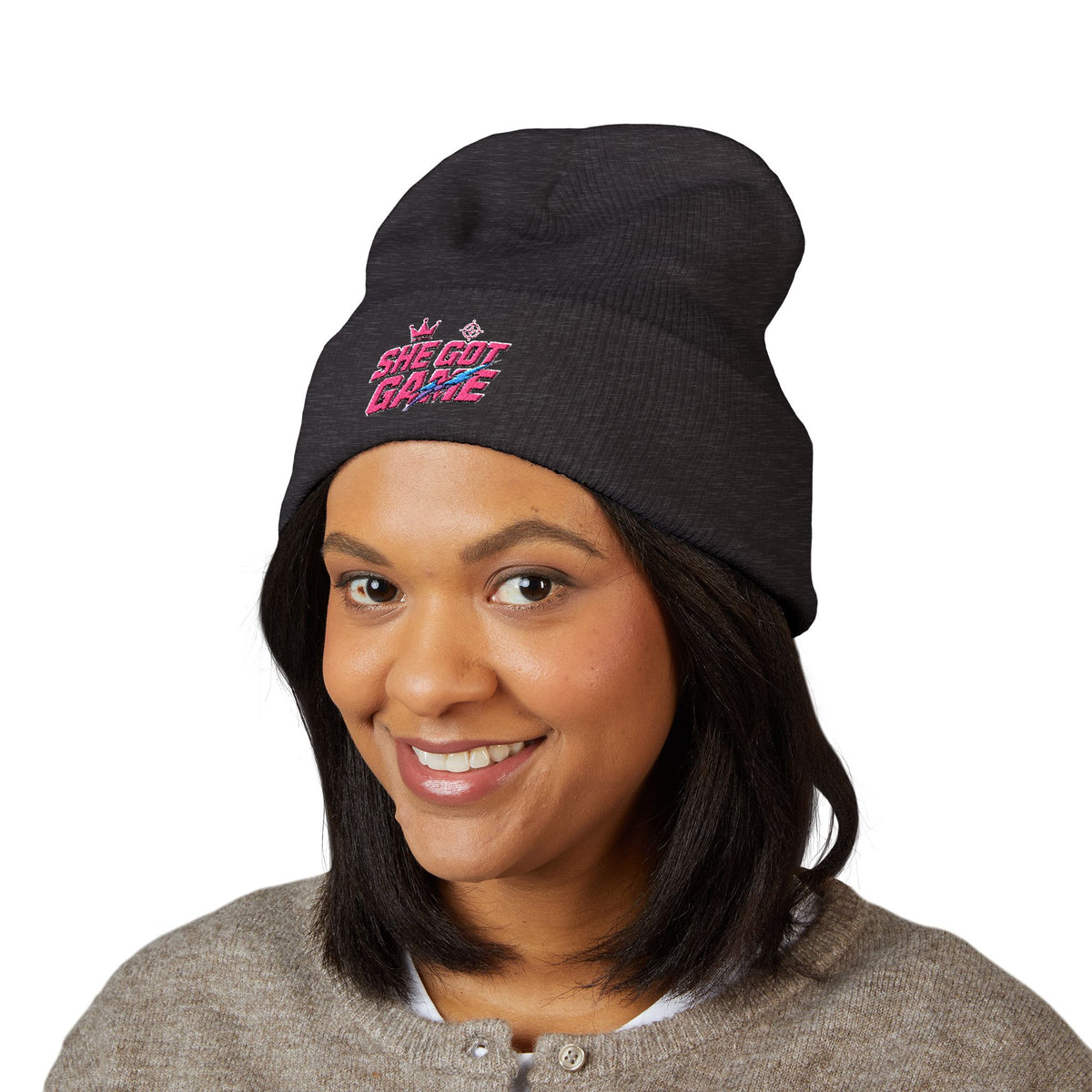 She Got Game Embroidered Beanie