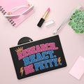 Clutch Bag — 'Research. React. Be Petty.' & 'She Got Game' Graphic Wristlet
