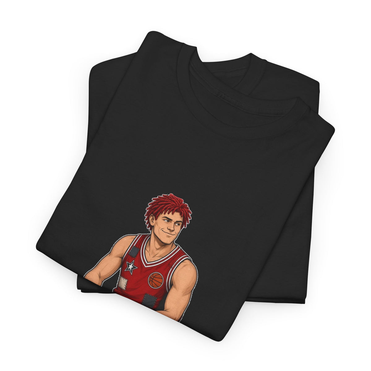 Basketball Player Bench Tee — Casual Sports Graphic T‑Shirt for Raggedy Bench Players