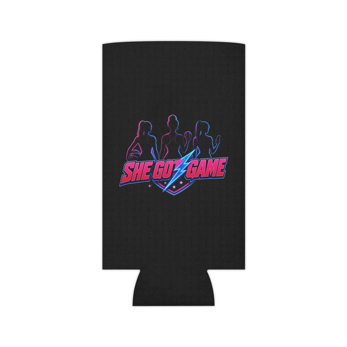 Can Cooler - "She Got Game" Retro Neon Sports Can Cooler