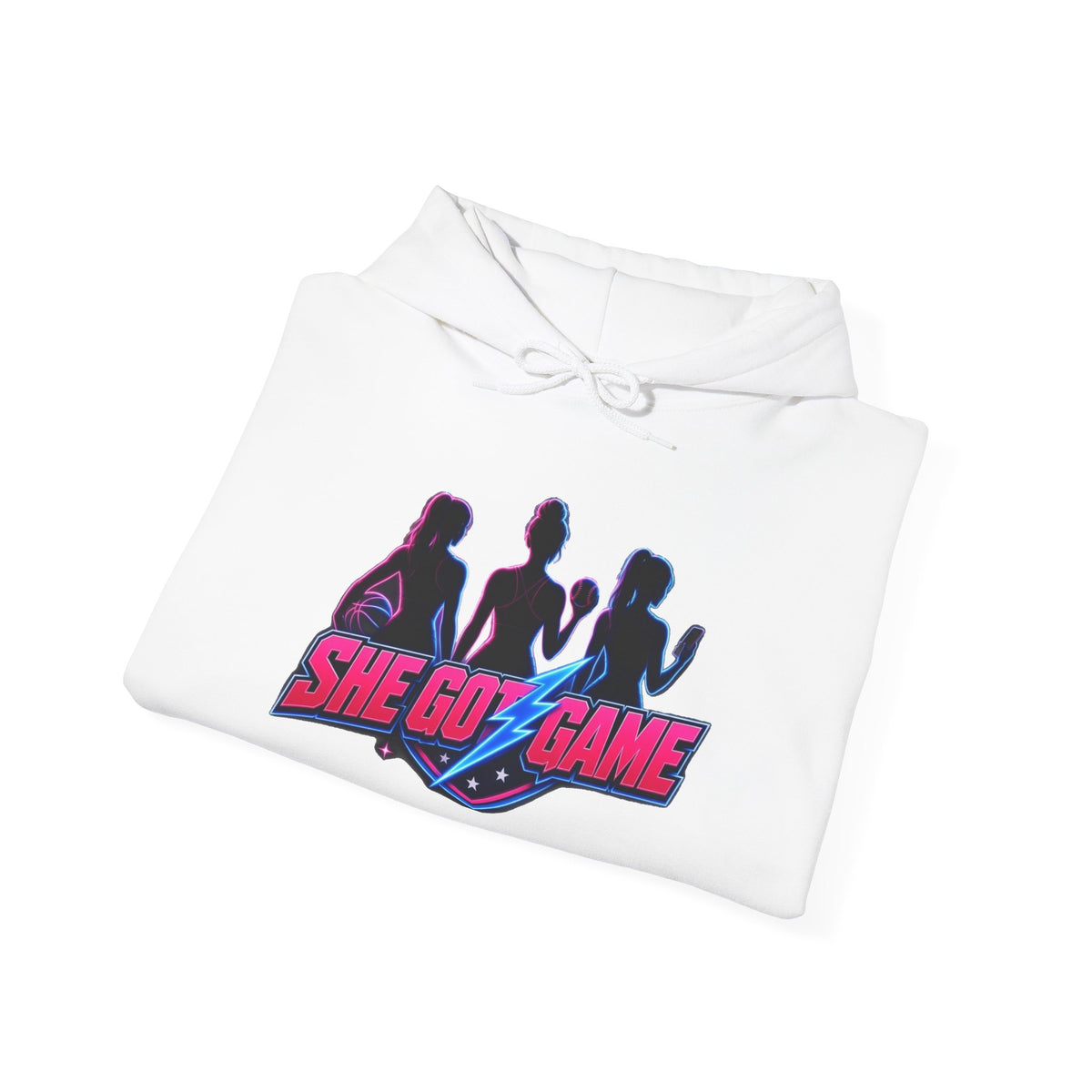 She Got Game Hoodie — Retro Neon Unisex Pullover