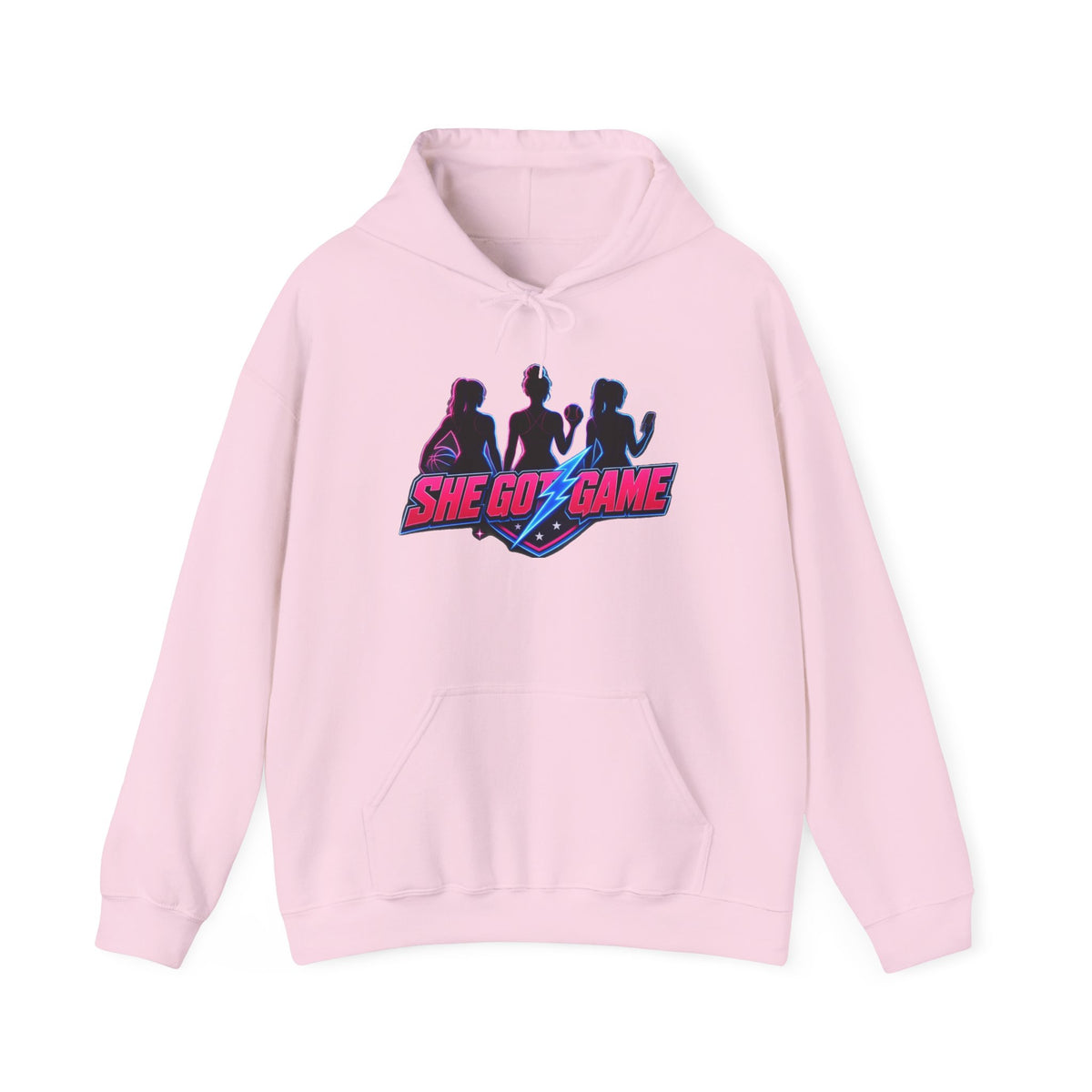 She Got Game Hoodie — Retro Neon Unisex Pullover