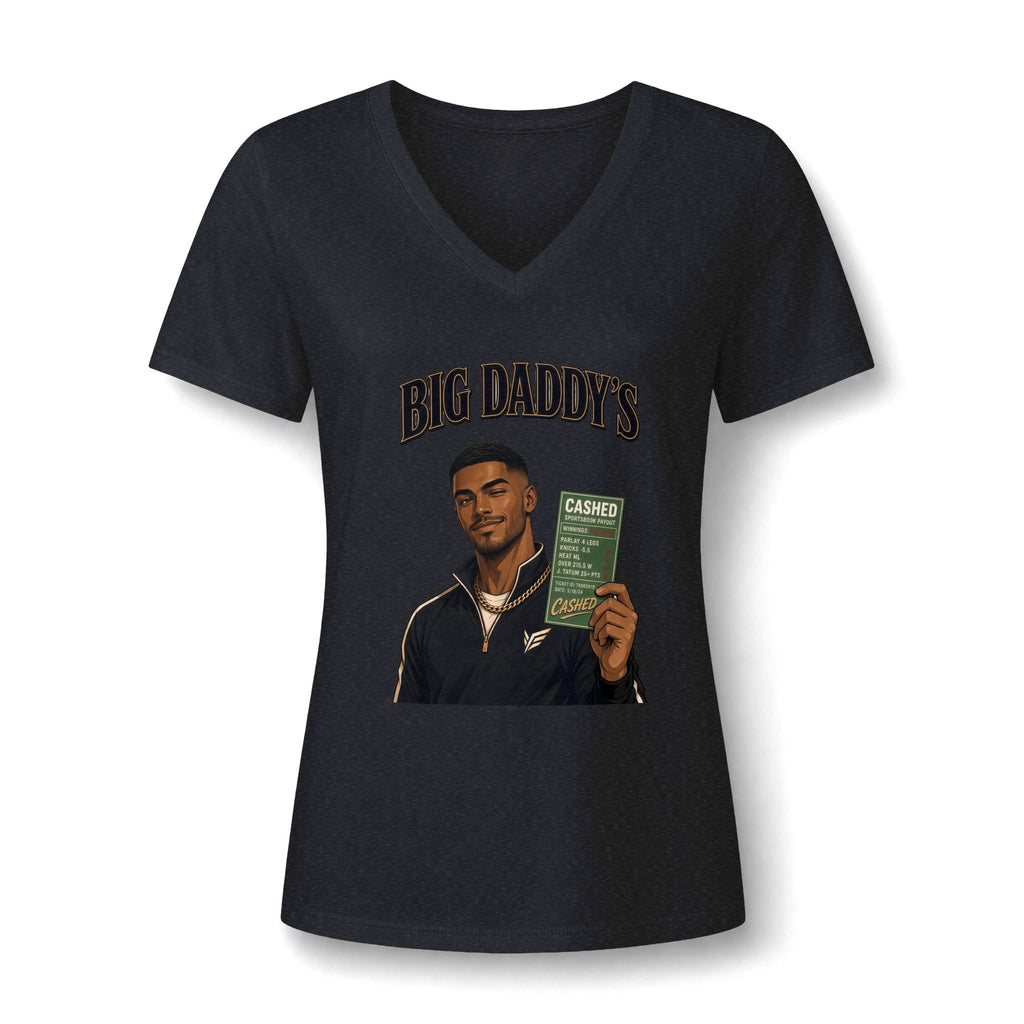 Big Daddy's Graphic V-Neck Tee — Women's Casual Novelty Shirt