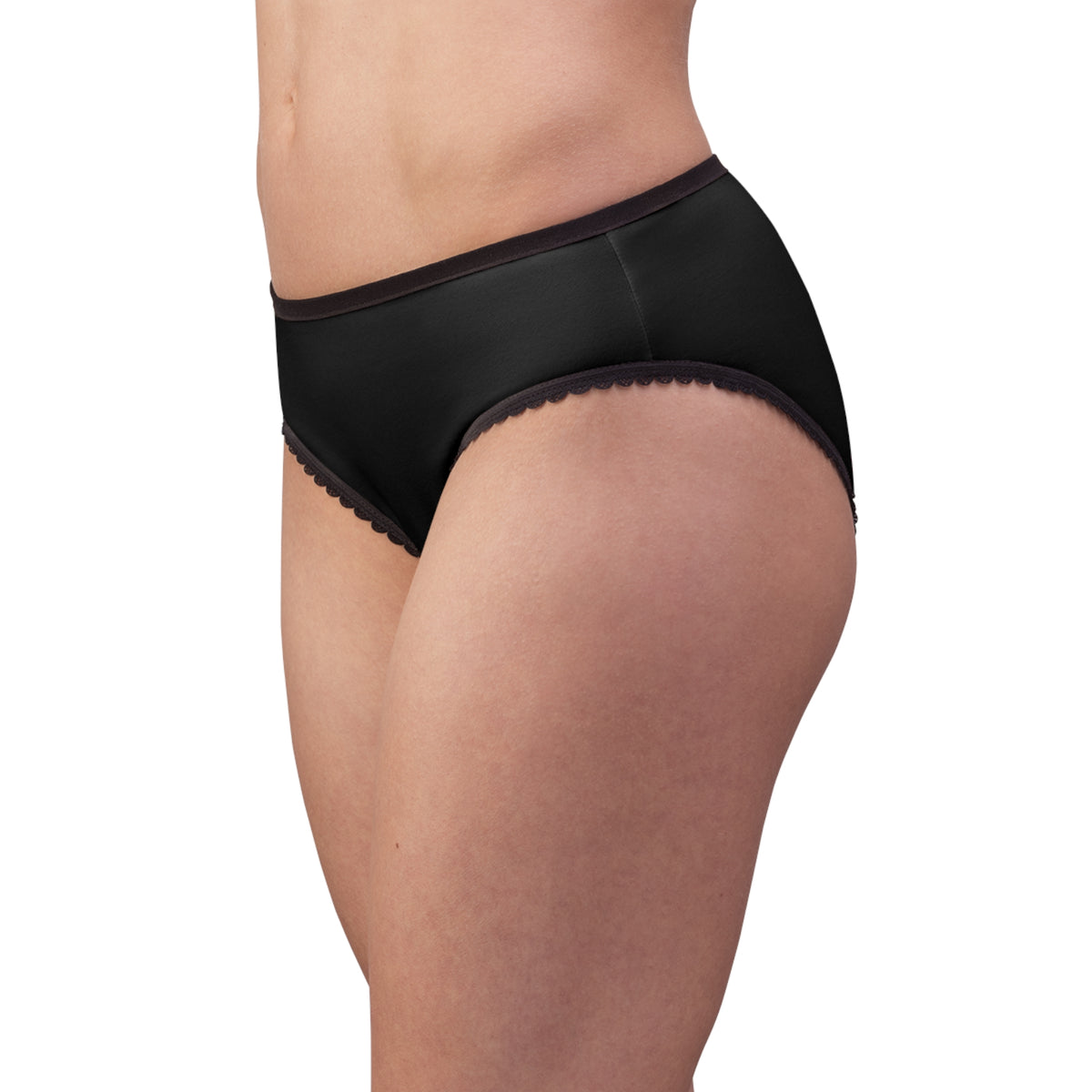 Women’s Briefs — 'Booty Butt Cheeks' Crowned Peach Graphic High-Waist Panties