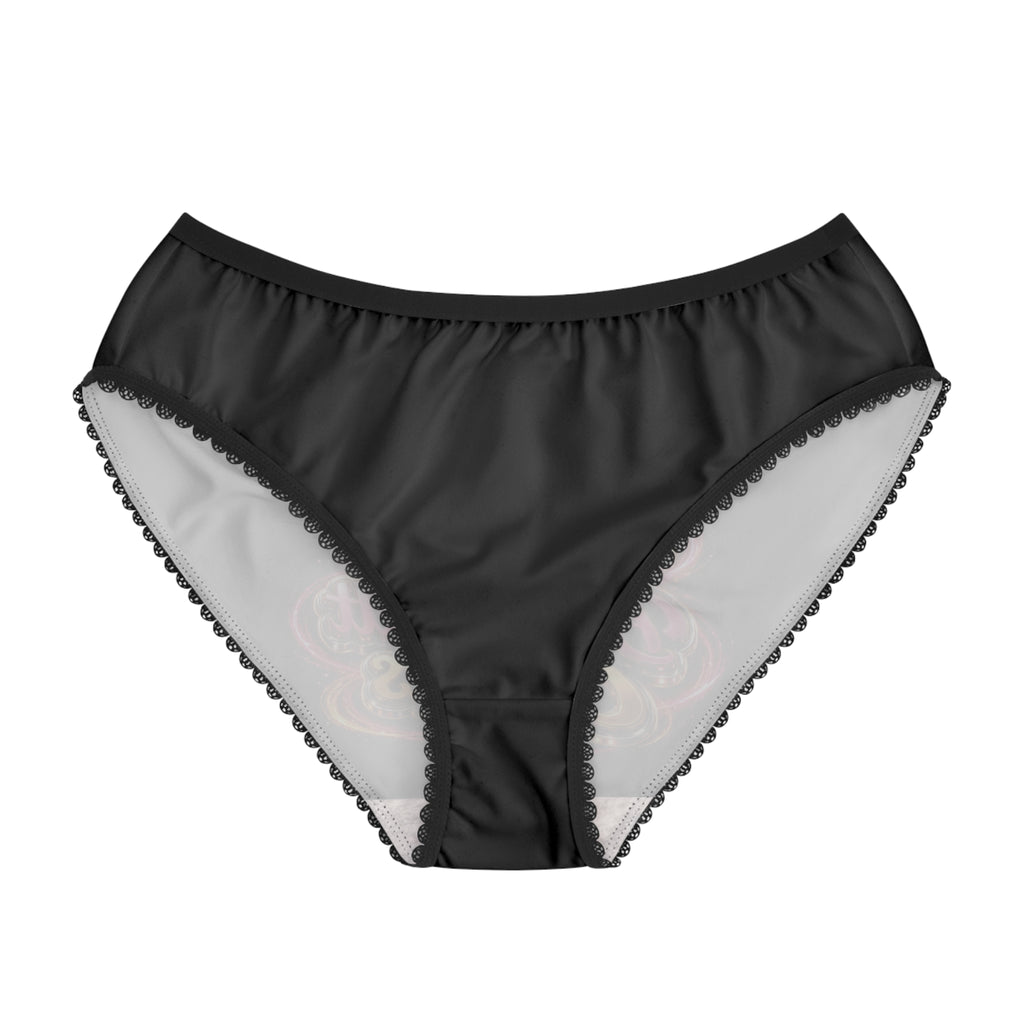Women’s Briefs — 'Booty Butt Cheeks' Crowned Peach Graphic High-Waist Panties