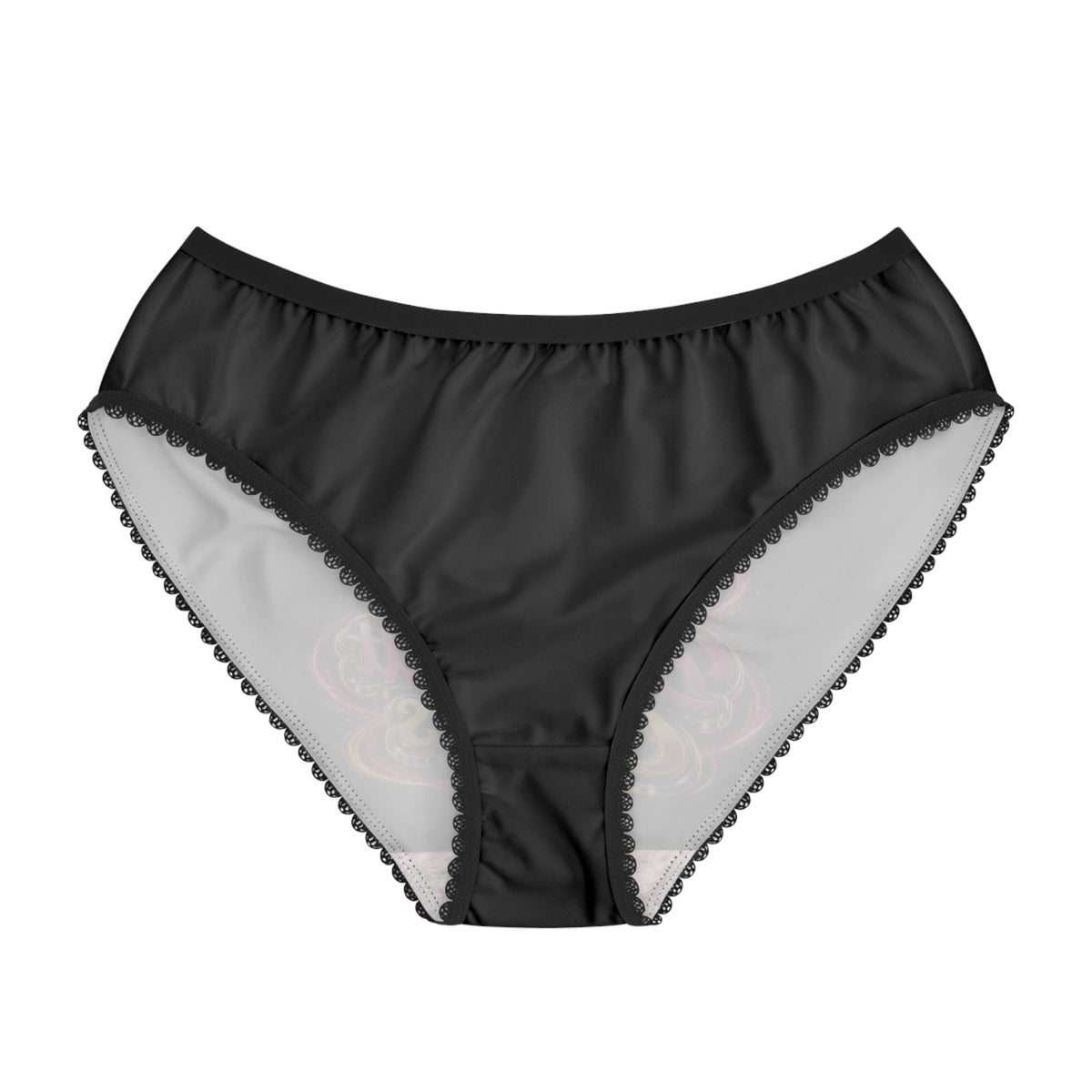 Women’s Briefs — 'Booty Butt Cheeks' Crowned Peach Graphic High-Waist Panties