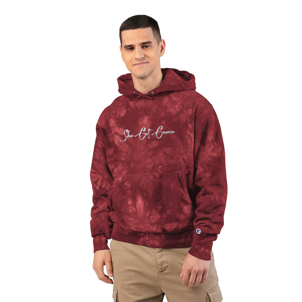 Tie-Dye Embroidered Hoodie — 'Some Bite Tomorrow' Script Streetwear