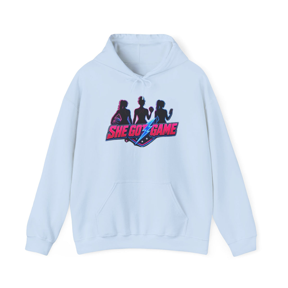 She Got Game Hoodie — Retro Neon Unisex Pullover