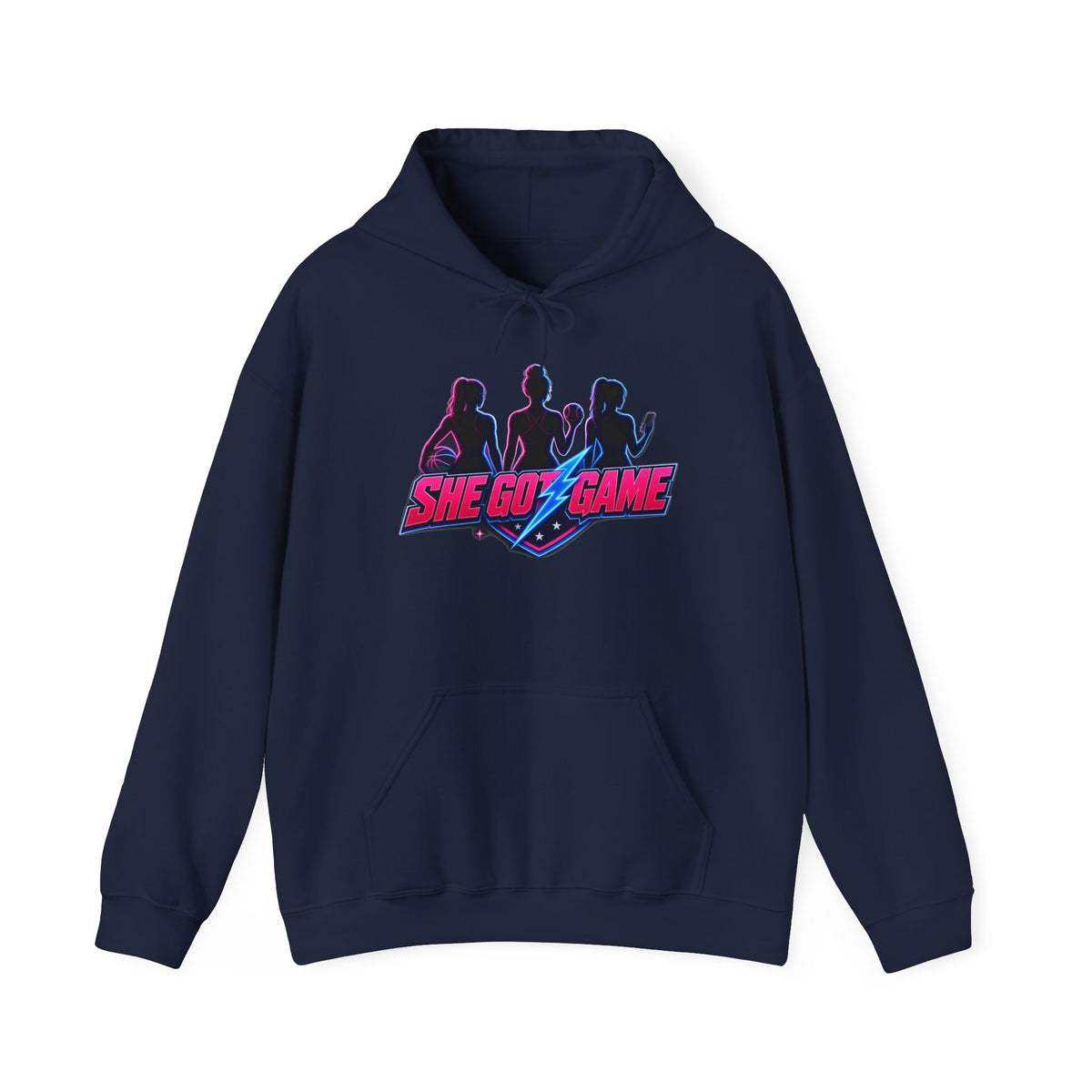 She Got Game Hoodie — Retro Neon Unisex Pullover