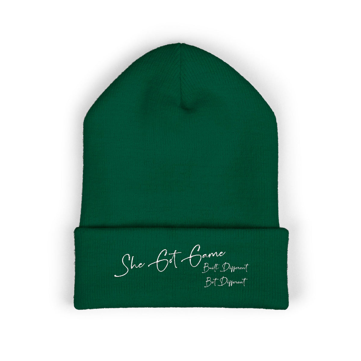 Embroidered 'She Got Game' Classic Cuffed Beanie — Cozy Winter Hat