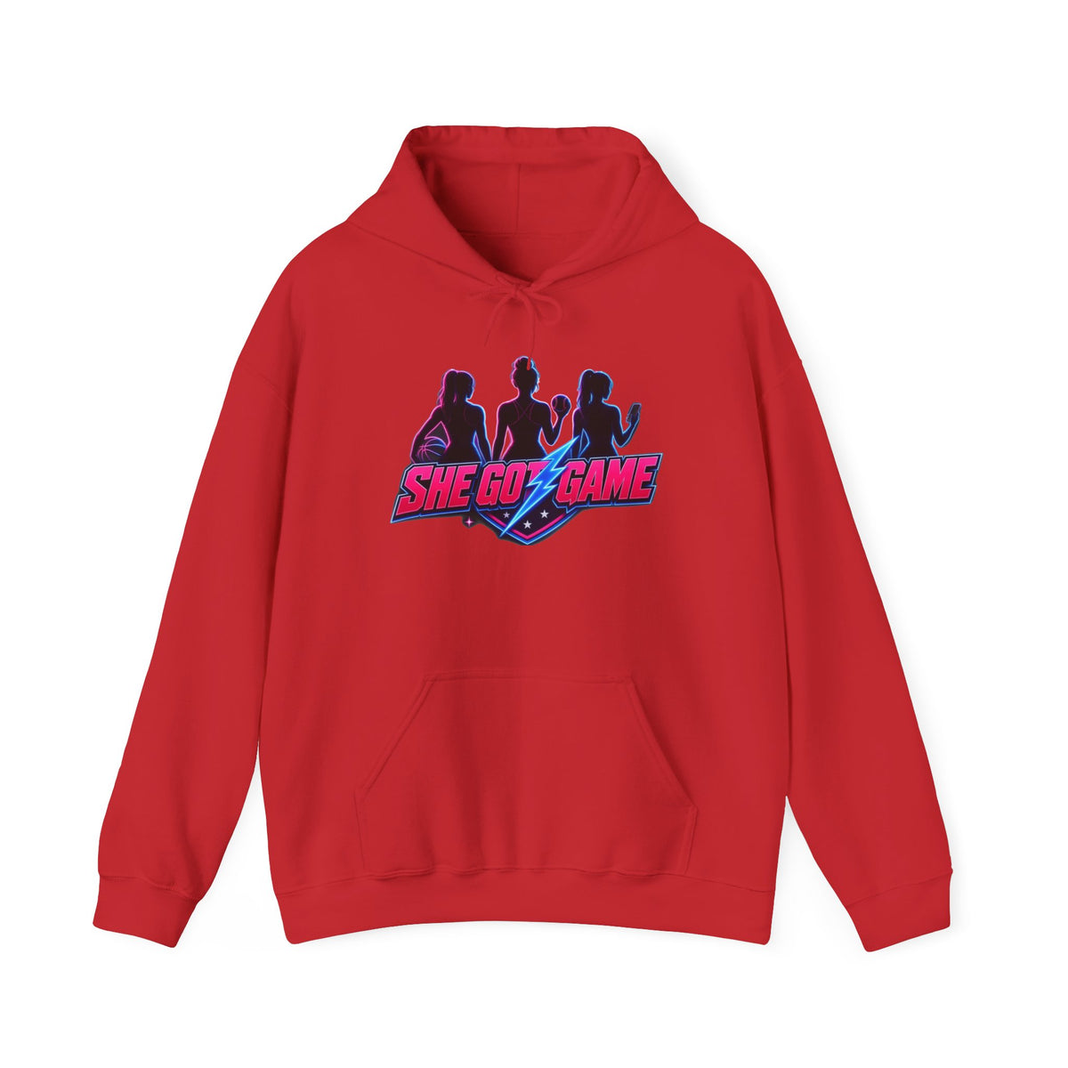 She Got Game Hoodie — Retro Neon Unisex Pullover