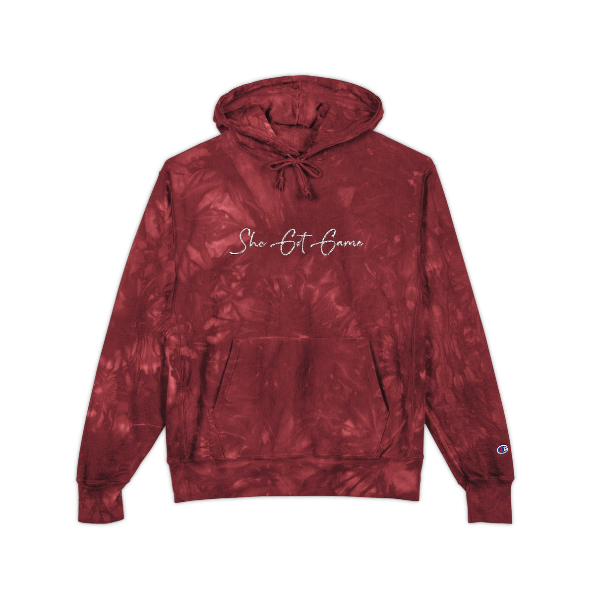 Tie-Dye Embroidered Hoodie — 'Some Bite Tomorrow' Script Streetwear