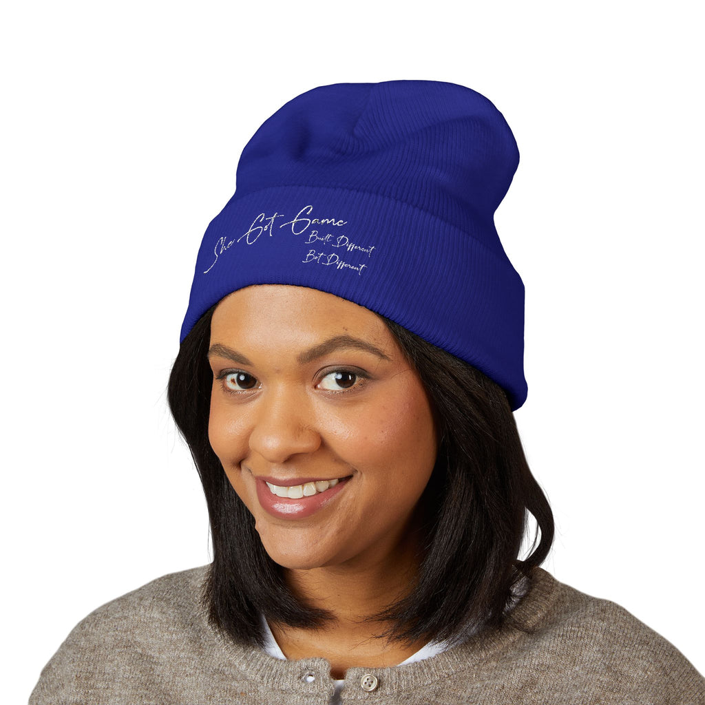 Embroidered 'She Got Game' Classic Cuffed Beanie — Cozy Winter Hat