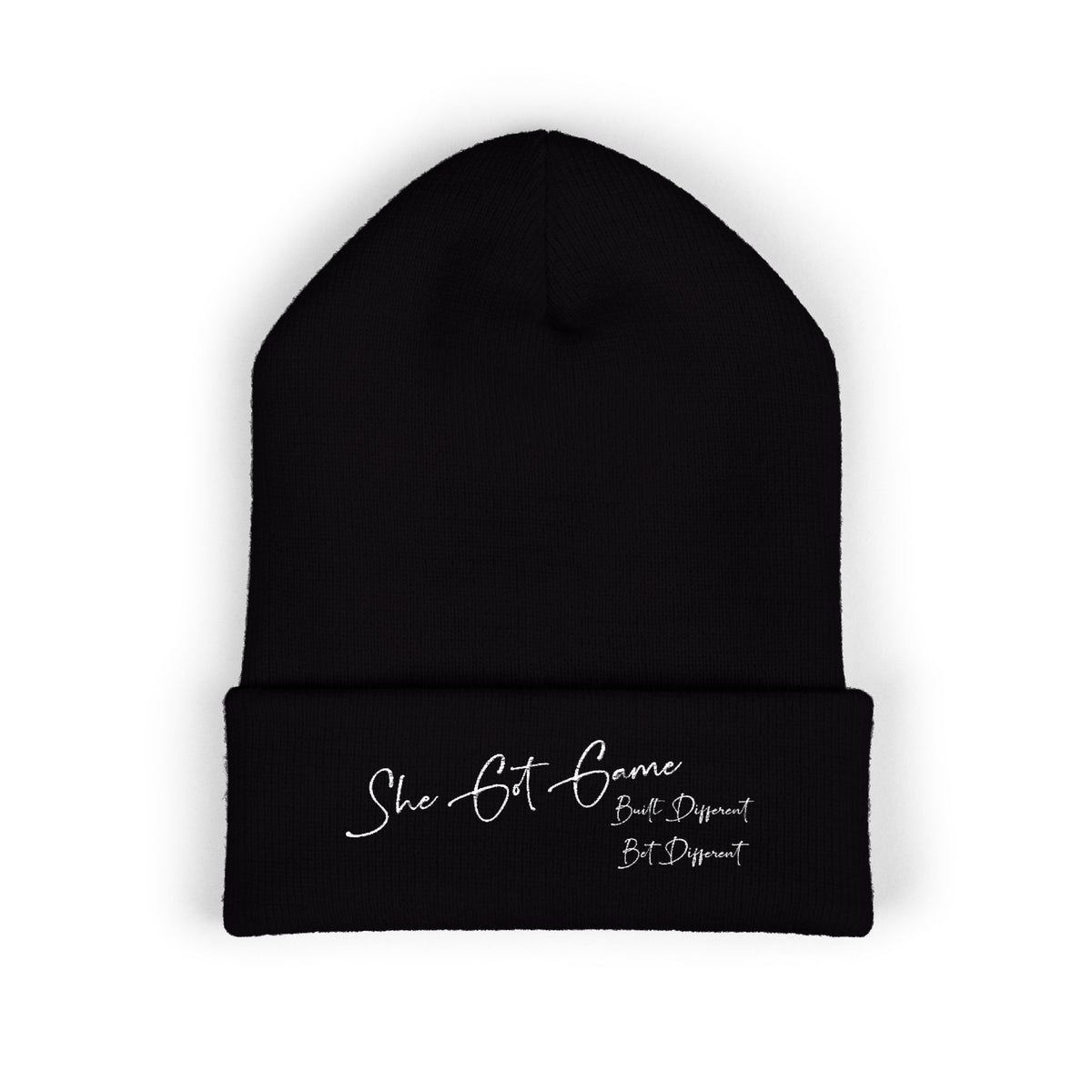 Embroidered 'She Got Game' Classic Cuffed Beanie — Cozy Winter Hat