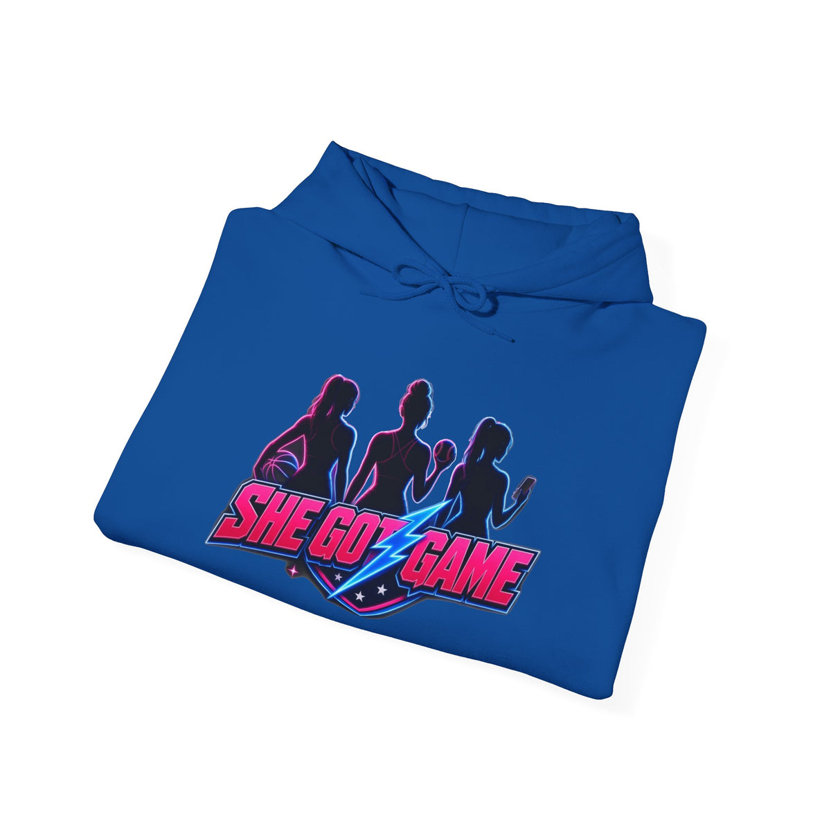 She Got Game Hoodie — Retro Neon Unisex Pullover