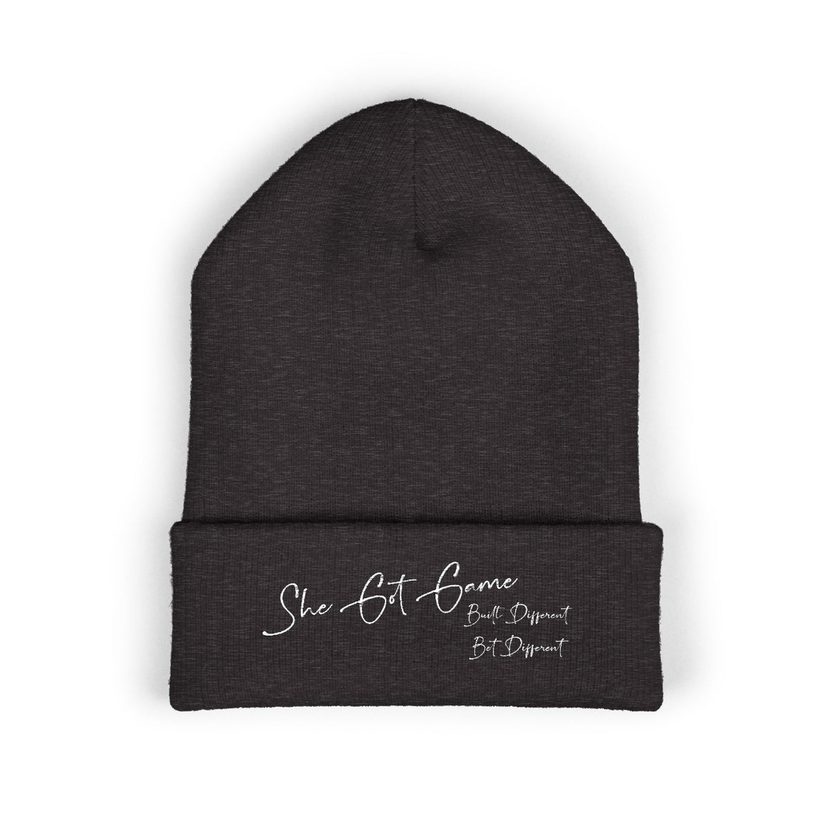 Embroidered 'She Got Game' Classic Cuffed Beanie — Cozy Winter Hat