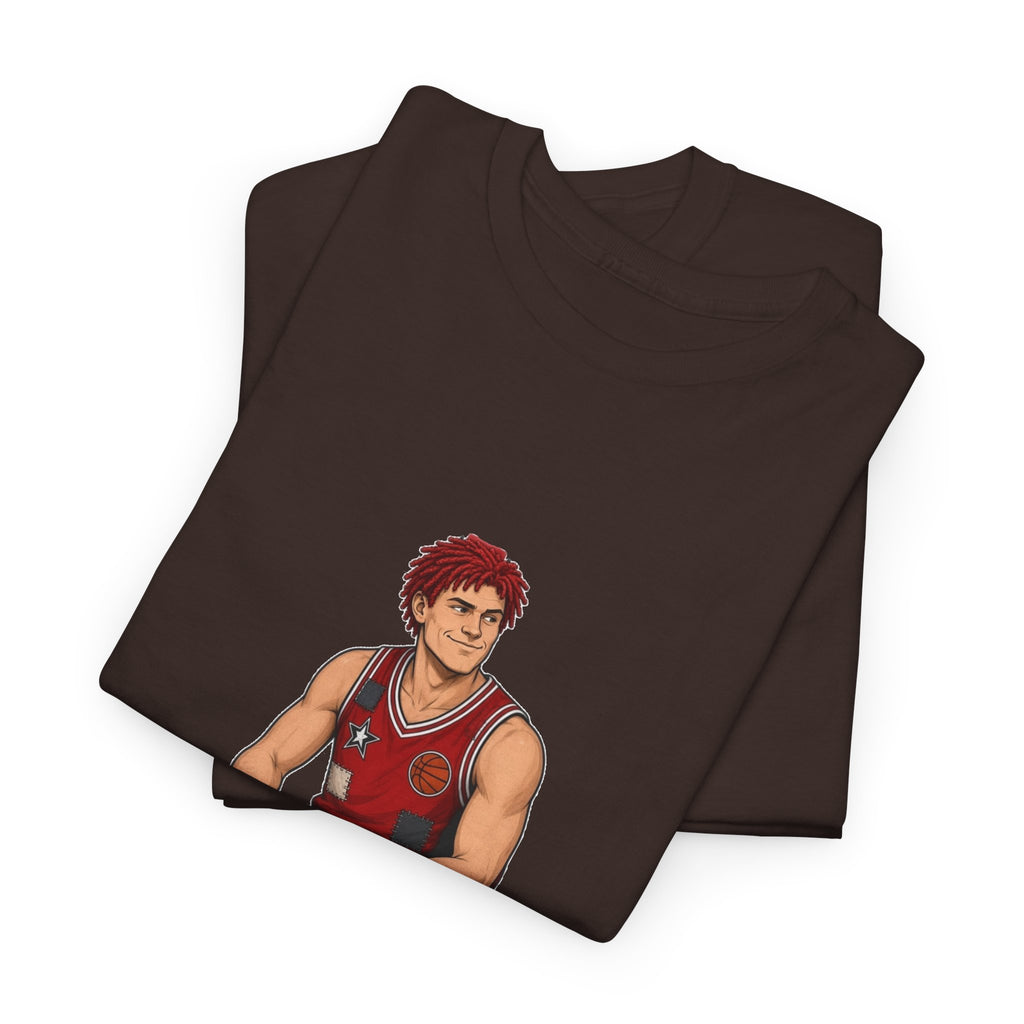 Basketball Player Bench Tee — Casual Sports Graphic T‑Shirt for Raggedy Bench Players