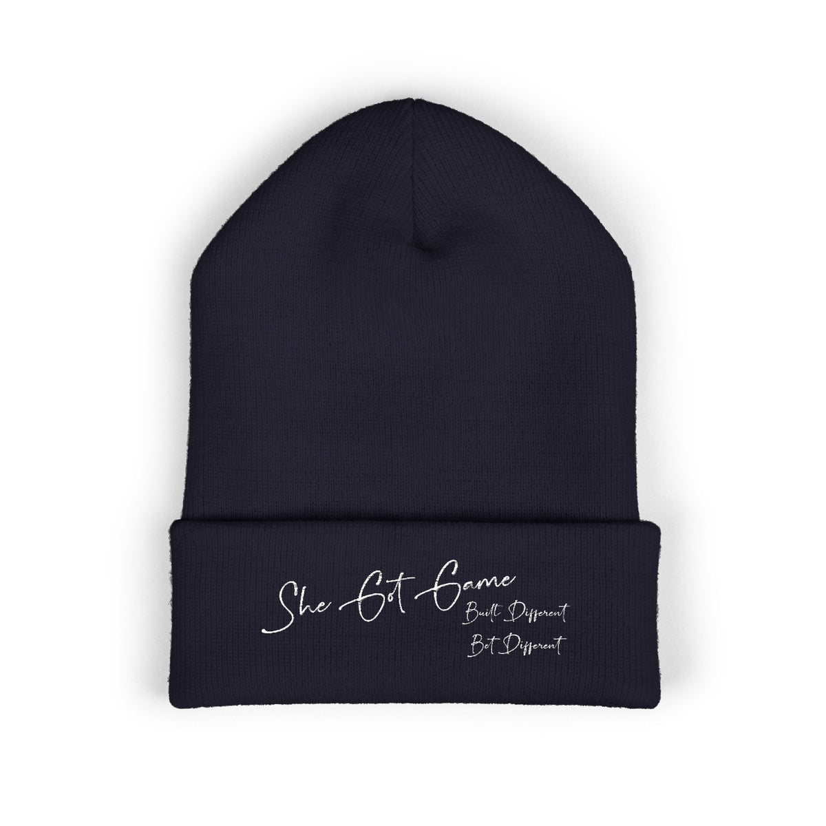 Embroidered 'She Got Game' Classic Cuffed Beanie — Cozy Winter Hat