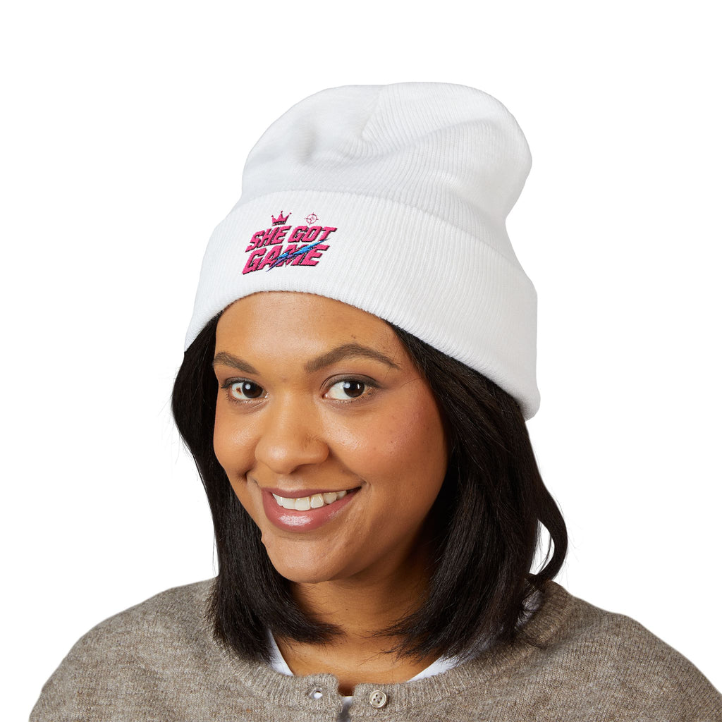 She Got Game Embroidered Beanie