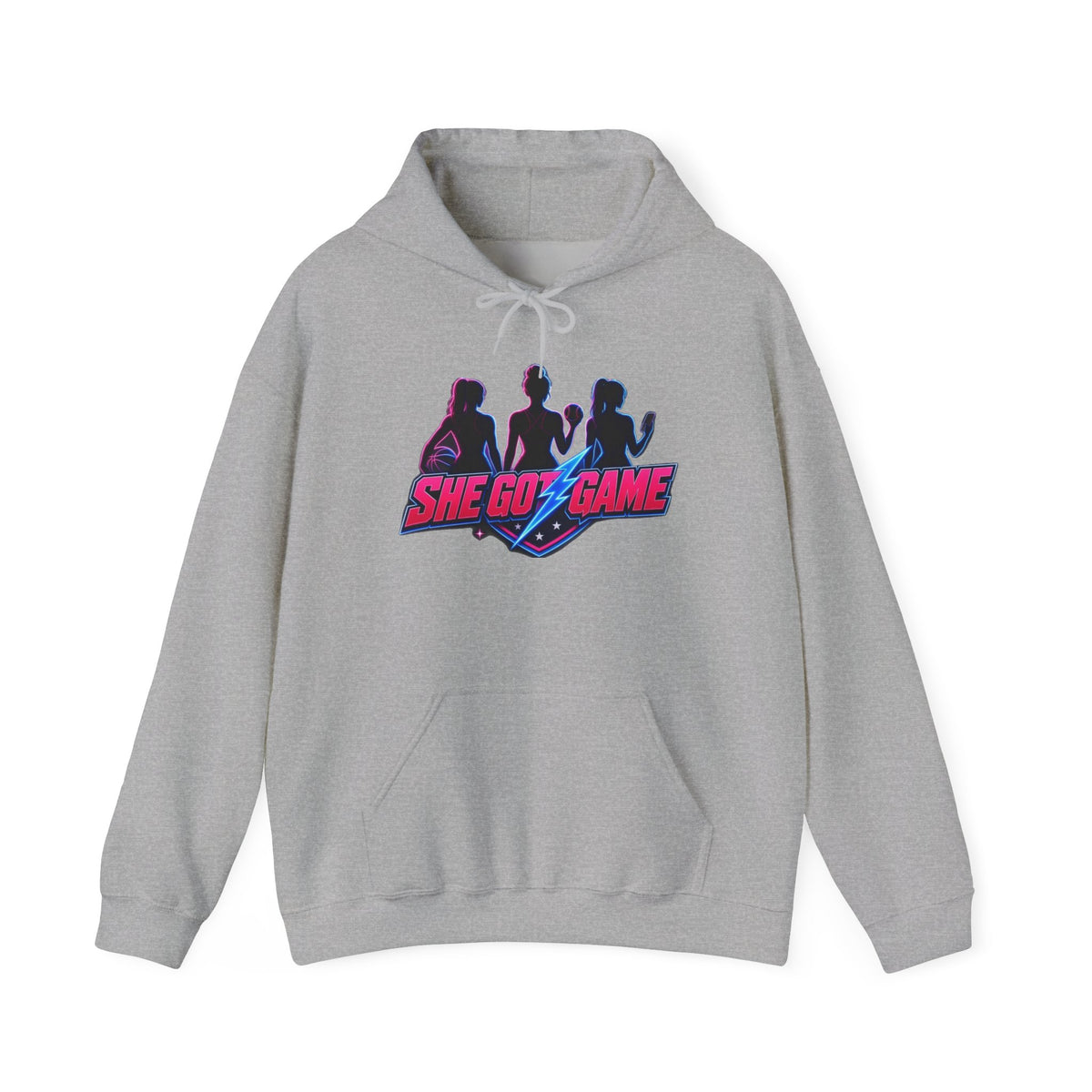 She Got Game Hoodie — Retro Neon Unisex Pullover