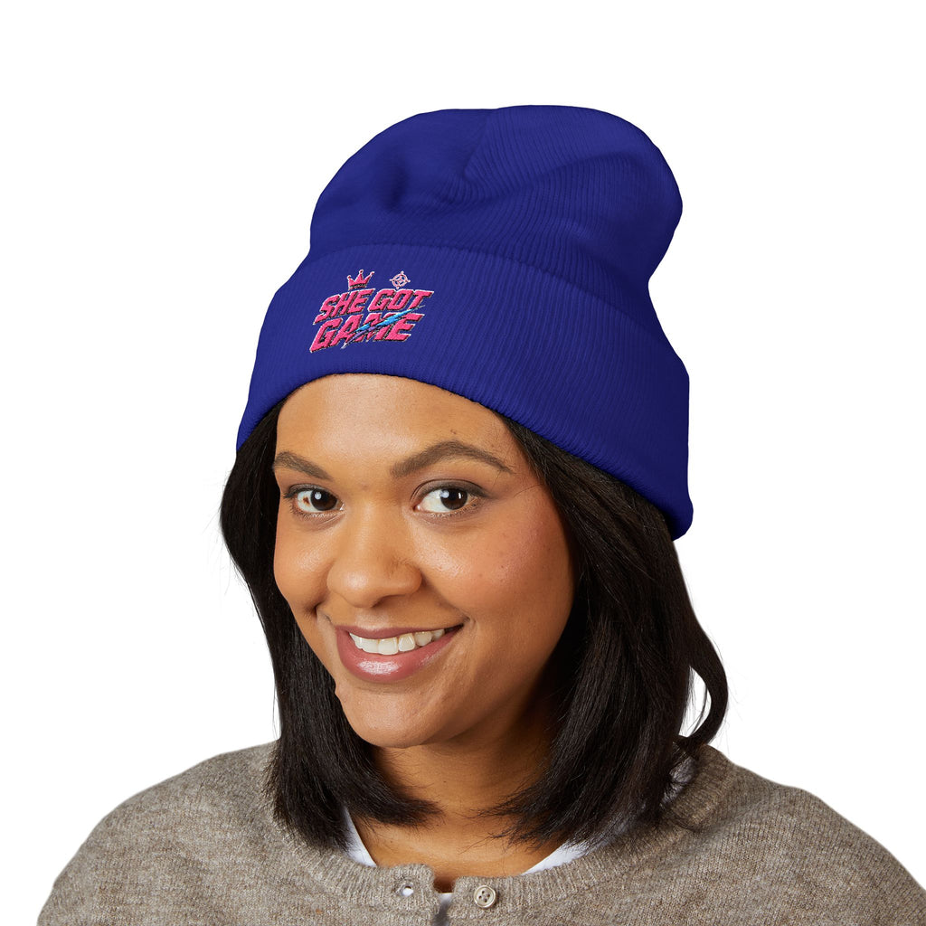 She Got Game Embroidered Beanie