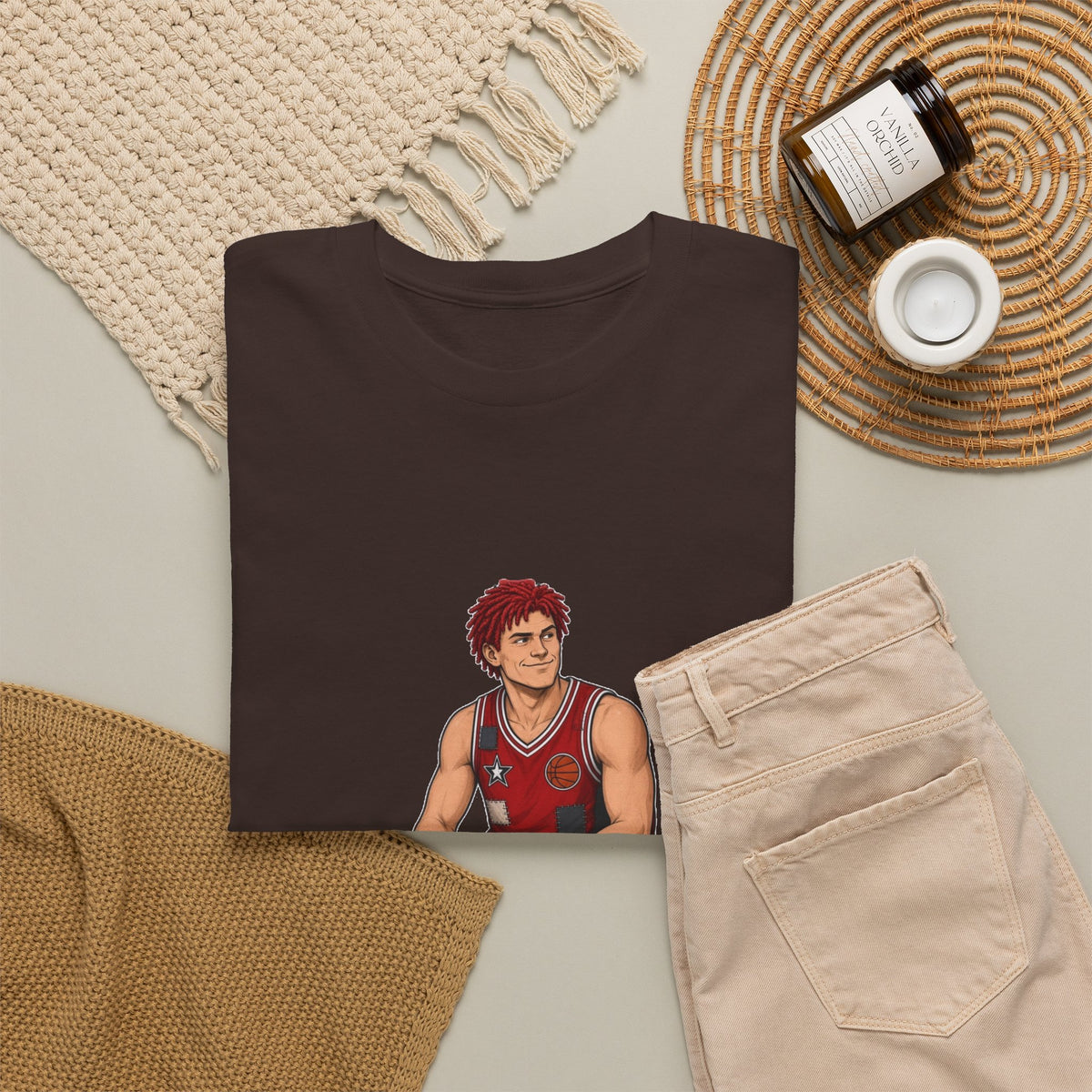Basketball Player Bench Tee — Casual Sports Graphic T‑Shirt for Raggedy Bench Players