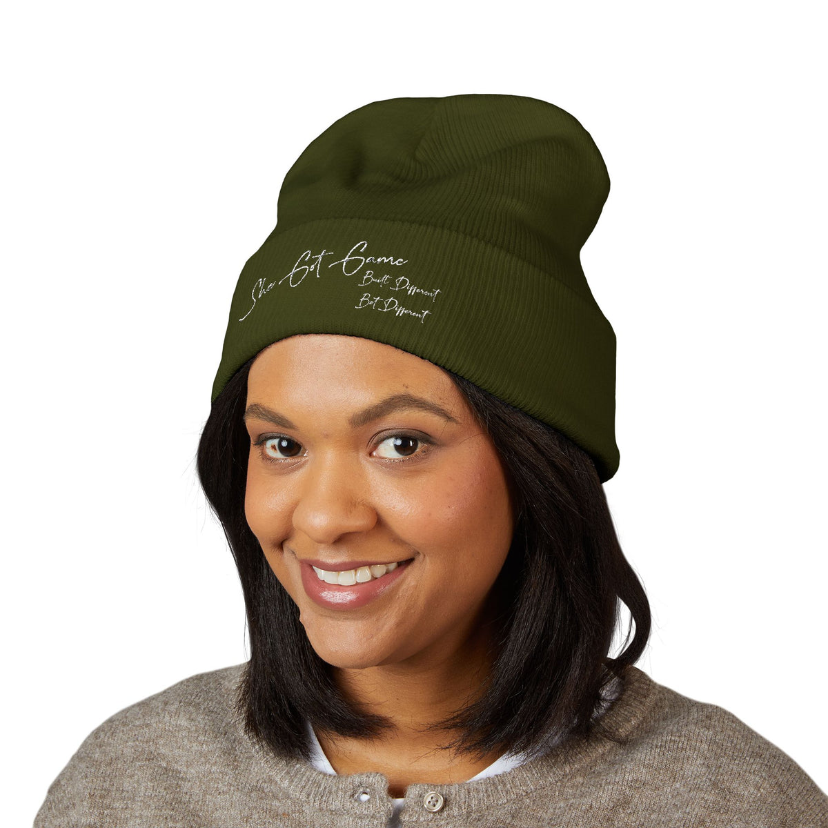 Embroidered 'She Got Game' Classic Cuffed Beanie — Cozy Winter Hat