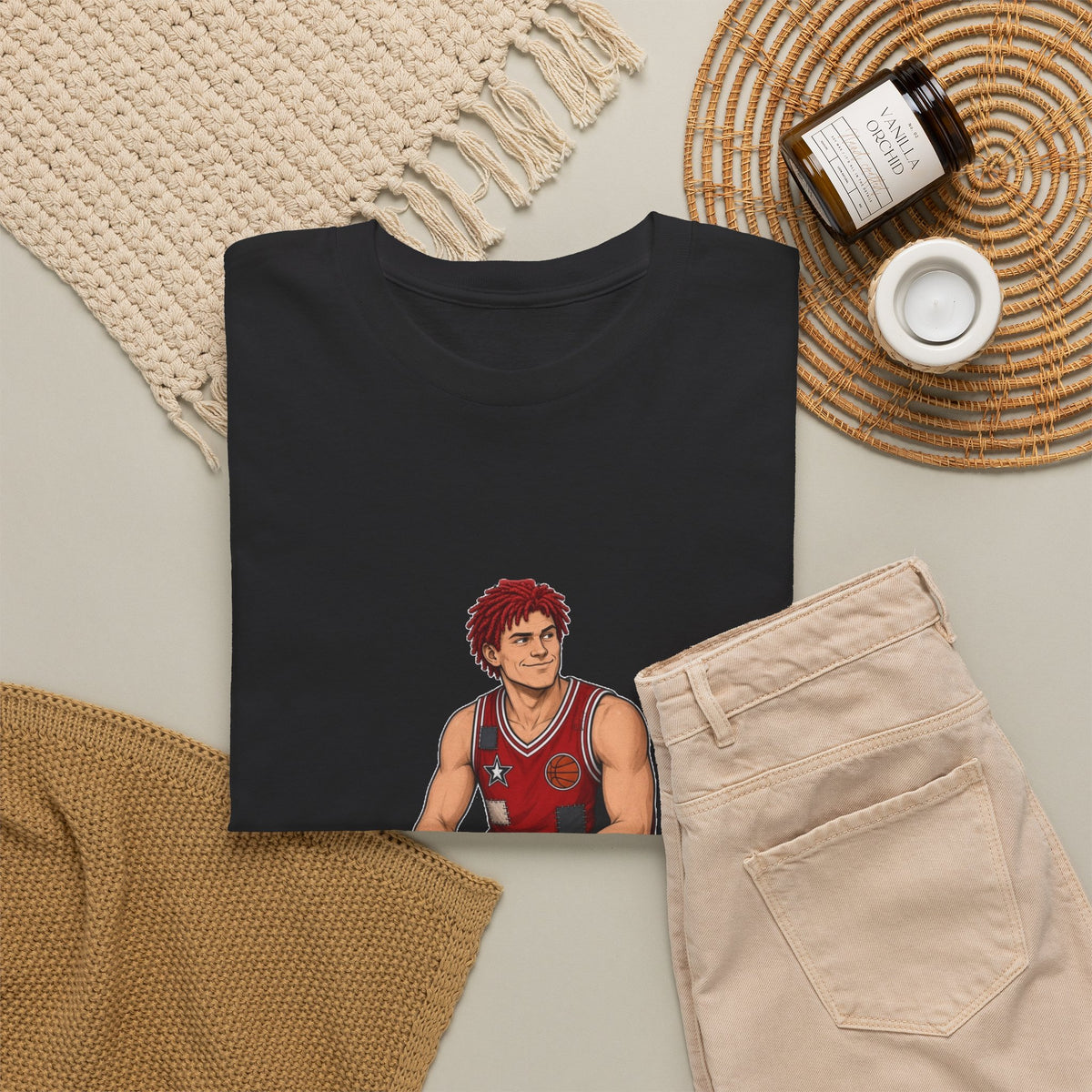 Basketball Player Bench Tee — Casual Sports Graphic T‑Shirt for Raggedy Bench Players
